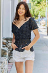 GeeGee Show Stopper Glitter Peplum Top Blouses - Tophatter Daily Deals