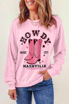 Cowboy Boots Graphic Dropped Shoulder Sweatshirt - Tophatter Daily Deals