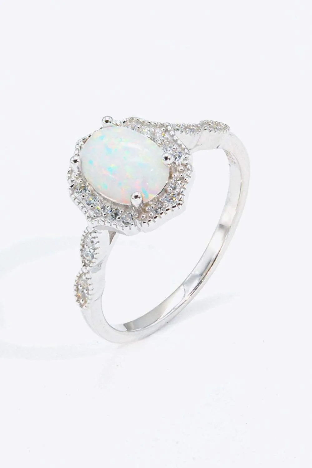 Just For You 925 Sterling Silver Opal Ring Opal - Tophatter Daily Deals