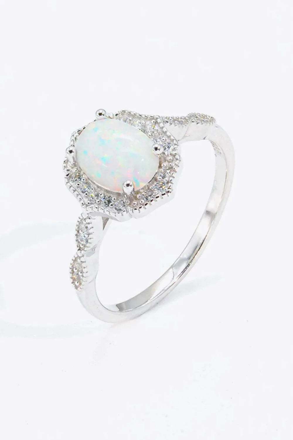 Just For You 925 Sterling Silver Opal Ring Opal - Tophatter Daily Deals