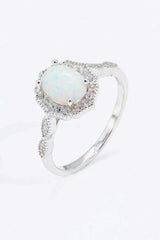 Just For You 925 Sterling Silver Opal Ring Opal - Tophatter Daily Deals