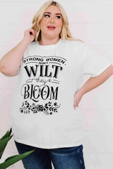 Plus Size Graphic Round Neck T-Shirt Women's T-Shirts - Tophatter Daily Deals