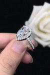 2 Carat Moissanite Teardrop Cluster Ring Moissanite - Tophatter Daily Deals