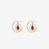 Geometric Teardrop Shape Alloy Earrings Deep Red One Size Earrings - Tophatter Daily Deals