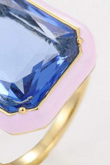5-Piece Wholesale Glass Stone Contrast Ring Rings - Tophatter Daily Deals