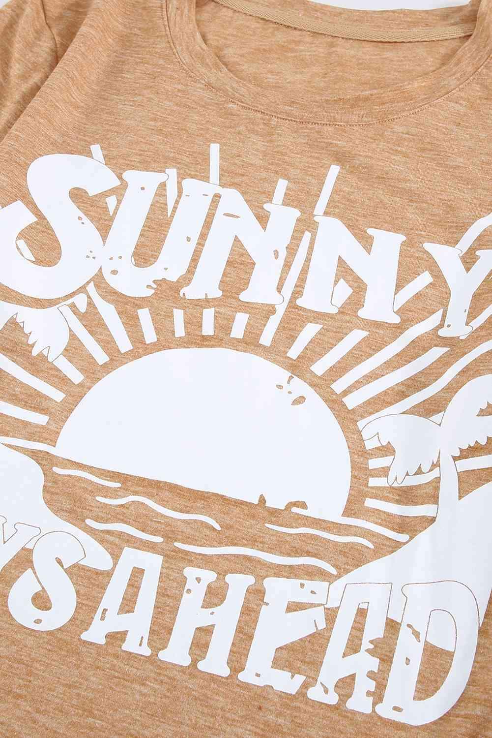 SUNNY DAYS AHEAD Tee Shirt Women's T-Shirts - Tophatter Daily Deals