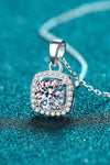 Moissanite Square Pendant Chain Necklace Moissanite - Tophatter Daily Deals