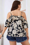 Plus Size Floral Spaghetti Strap Blouse Blouses - Tophatter Daily Deals