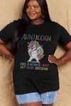 Simply Love Full Size AUNTICORN LIKE A NORMAL AUNT BUT MORE AWESOME Graphic Cotton Tee Women's T-Shirts - Tophatter Daily Deals