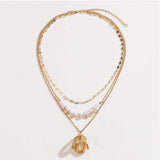 Triple-Layered Alloy Necklace Necklaces - Tophatter Daily Deals