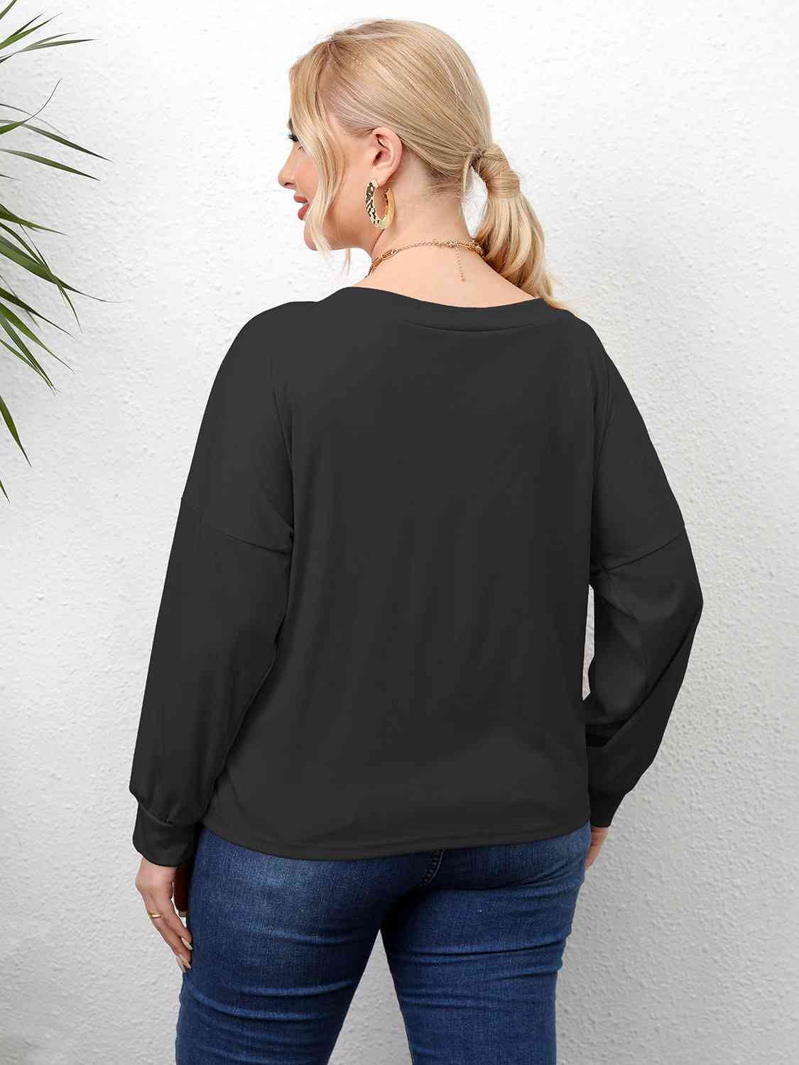 Plus Size Twisted Drop Shoulder T-Shirt Women's T-Shirts - Tophatter Daily Deals