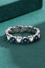 925 Sterling Silver Heart Shape Zircon Ring Rings - Tophatter Daily Deals