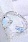 18K Rose Gold-Plated Moonstone Open Ring Moonstone - Tophatter Daily Deals