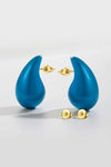 Big Size Water Drop Brass Earrings Sky Blue One Size Earrings - Tophatter Daily Deals