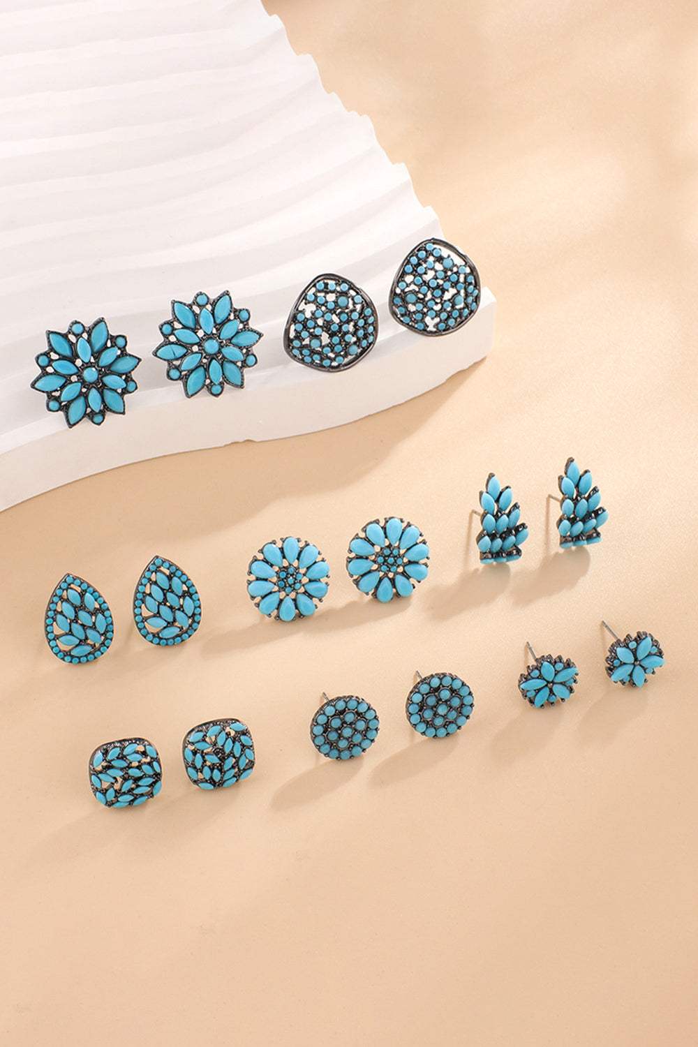 Turquoise Stud Earrings Earrings - Tophatter Daily Deals