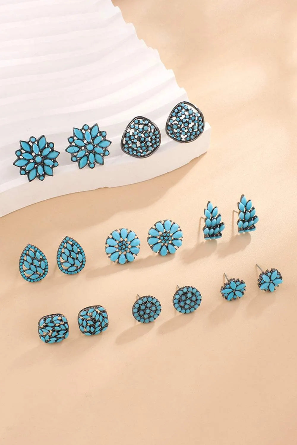 Turquoise Stud Earrings Earrings - Tophatter Daily Deals