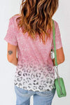 Leopard V-Neck Short Sleeve T-Shirt Women's T-Shirts - Tophatter Daily Deals