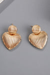 Zinc Alloy Ribbed Earrings Earrings - Tophatter Daily Deals