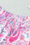 Paisley Print Short Sleeve Blouse Blouses - Tophatter Daily Deals