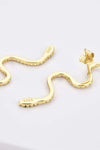 Snake-Shaped 925 Sterling Silver Earrings Earrings - Tophatter Daily Deals