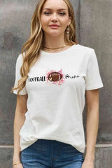 Simply Love Full Size FOOTBALL MAMA Graphic Cotton Tee Women's T-Shirts - Tophatter Daily Deals