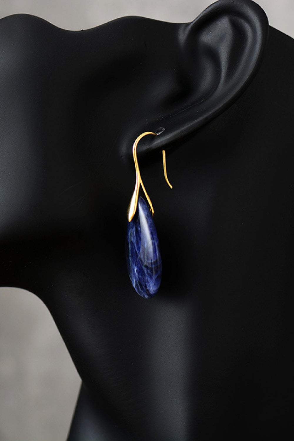 Natural Stone Teardrop Earrings Earrings - Tophatter Daily Deals