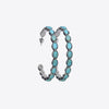 Artificial Turquoise C-Hoop Earrings Earrings - Tophatter Daily Deals