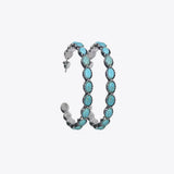 Artificial Turquoise C-Hoop Earrings Earrings - Tophatter Daily Deals