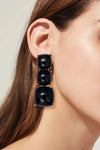 Resin Dangle Earrings Black One Size Earrings - Tophatter Daily Deals