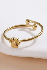 Bear Track Stainless Steel Open Ring Rings - Tophatter Daily Deals