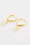 Zircon Moon Drop Huggie Earrings Earrings - Tophatter Daily Deals