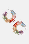 Zinc Alloy Acrylic C-Hoop Earrings Earrings - Tophatter Daily Deals