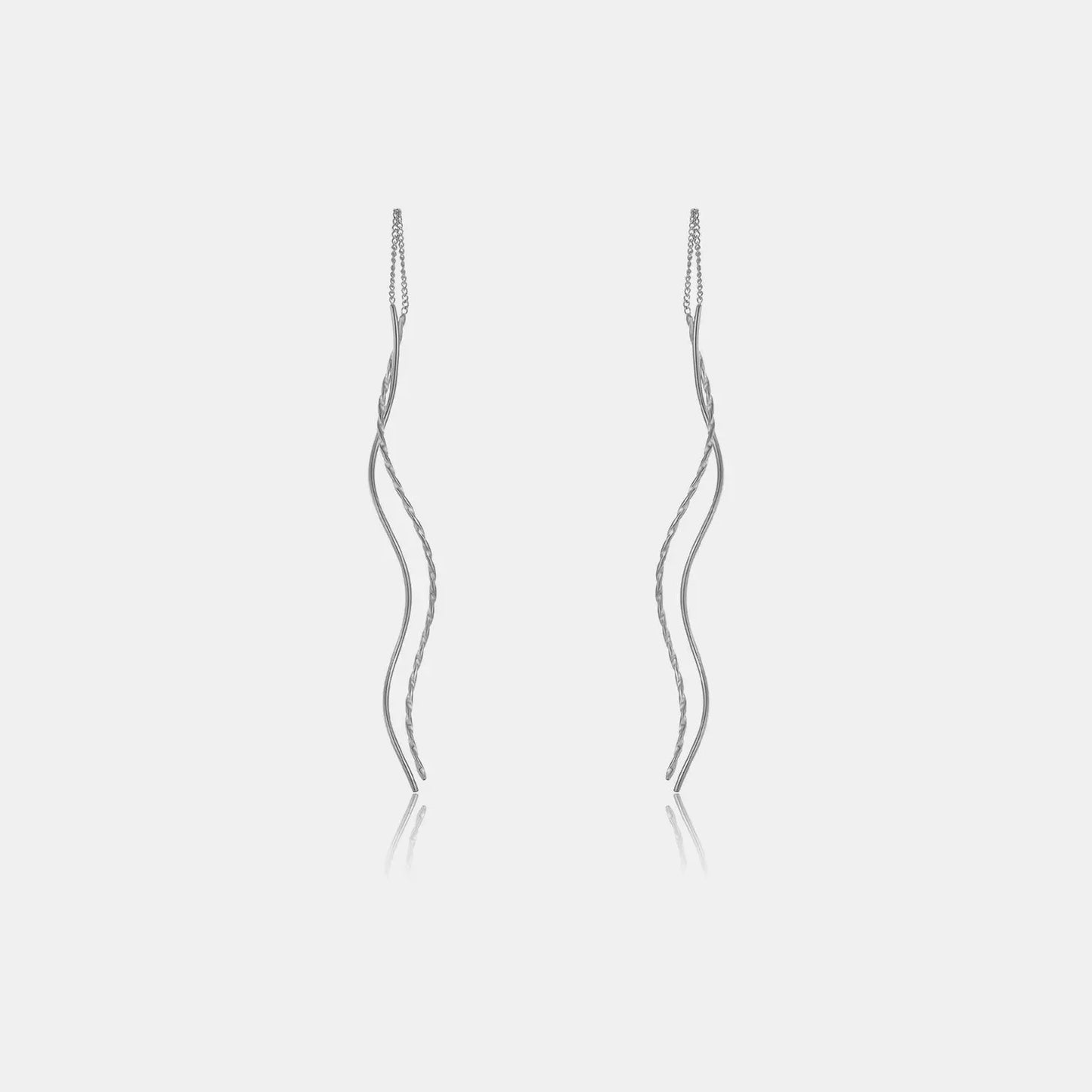 925 Sterling Silver Threader Earrings Silver One Size Earrings - Tophatter Daily Deals