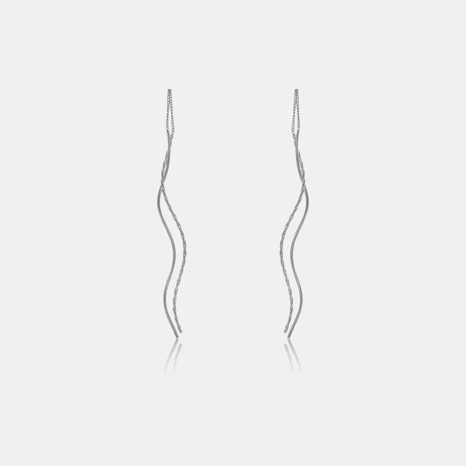 925 Sterling Silver Threader Earrings Silver One Size Earrings - Tophatter Daily Deals