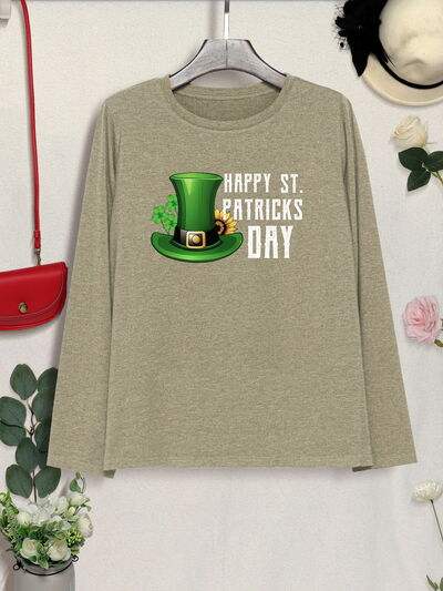 HAPPY ST. PATRICK'S DAY Round Neck T-Shirt Women's T-Shirts - Tophatter Daily Deals