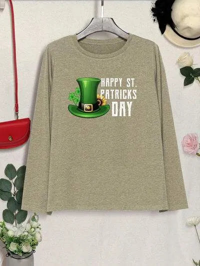 HAPPY ST. PATRICK'S DAY Round Neck T-Shirt Women's T-Shirts - Tophatter Daily Deals