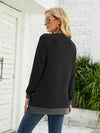 Round Neck Long Sleeve Blouse Blouses - Tophatter Daily Deals