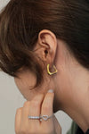 18K Gold Plated Irregular Geometric Earrings Earrings - Tophatter Daily Deals