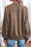 HOWDY Round Neck Drop Shoulder Sweatshirt - Tophatter Daily Deals
