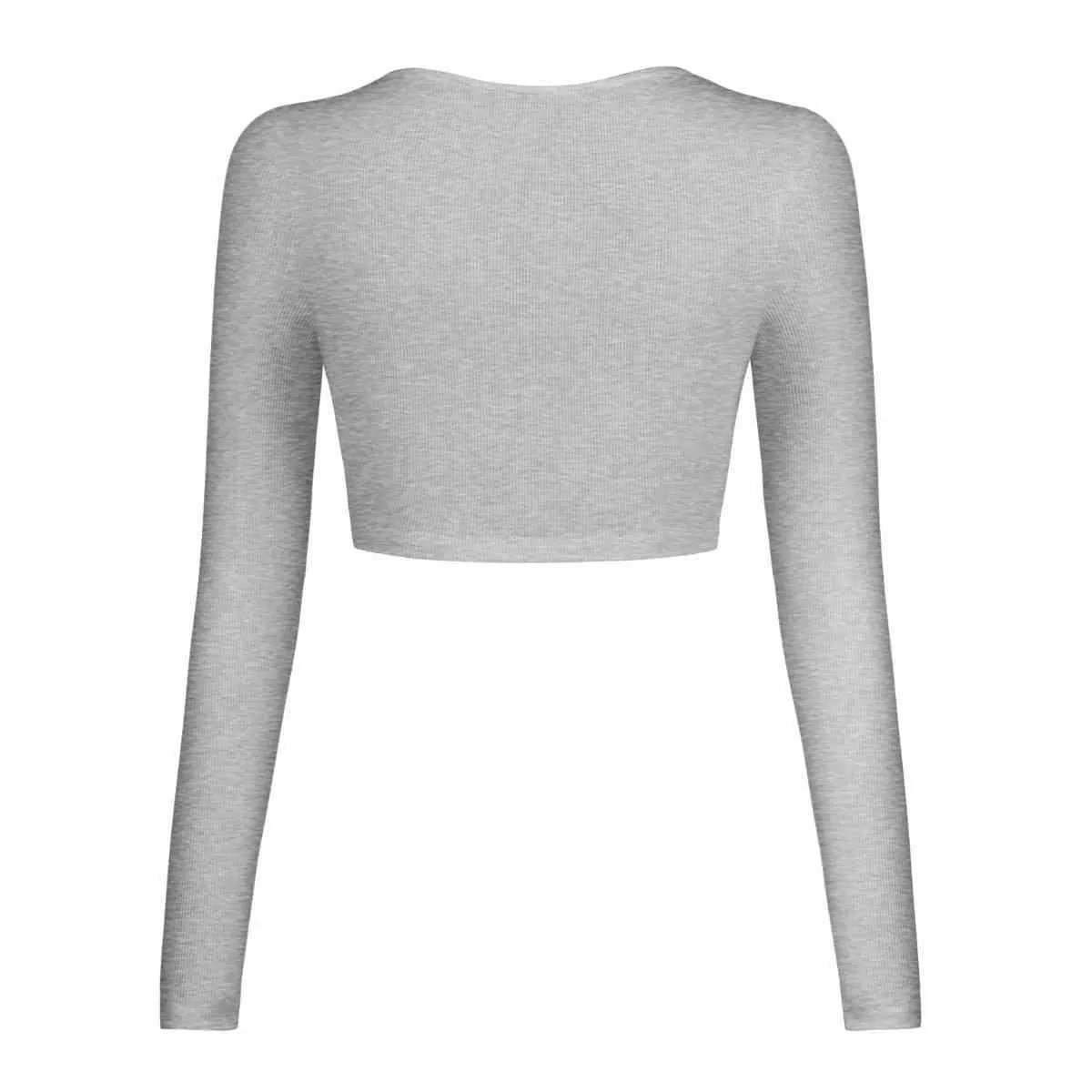 Double Take Button Down Long Sleeve Cropped Top Blouses - Tophatter Daily Deals