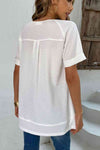 Cuffed Sleeve Henley Top Women's T-Shirts - Tophatter Daily Deals