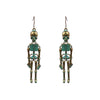 Skeleton Alloy Earrings Turquoise One Size Earrings - Tophatter Daily Deals