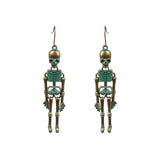 Skeleton Alloy Earrings Turquoise One Size Earrings - Tophatter Daily Deals