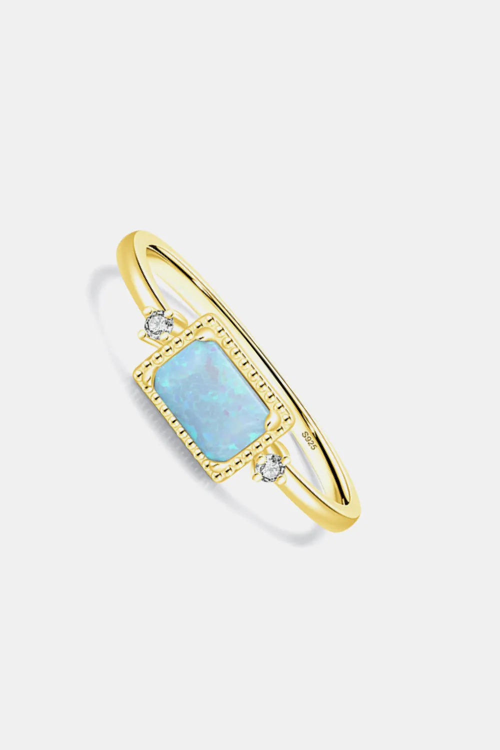 925 Sterling Silver Opal Ring Opal - Tophatter Daily Deals