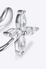 Inlaid Zircon 925 Sterling Silver Single Cuff Earring Earrings - Tophatter Daily Deals