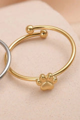 Bear Track Stainless Steel Open Ring Rings - Tophatter Daily Deals