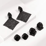 Geometric Zircon Alloy Earrings Earrings - Tophatter Daily Deals