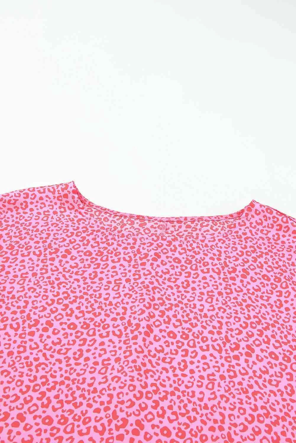 Leopard Smocked Flounce Sleeve Blouse Blouses - Tophatter Daily Deals