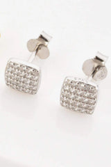 925 Sterling Silver Zircon Stud Earrings Earrings - Tophatter Daily Deals