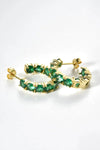 Inlaid Zircon C-Hoop Earrings Earrings - Tophatter Daily Deals